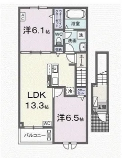 キャナル ヴィレッジ【2階】の間取り