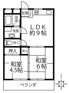大浦コーポ【3階】の間取り