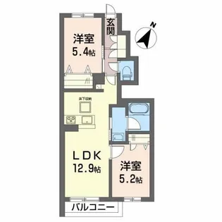 グラティテュードT【1階】の間取り