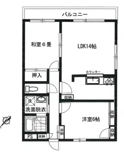 ルアンベル上庭【5階】の間取り