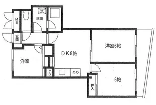 プエンテリバロ玉川【4階】の間取り