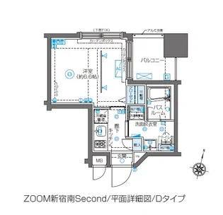 ZOOM新宿南second【9階】の間取り