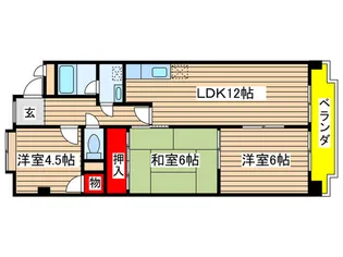 Bell Vill Simada【1階】の間取り