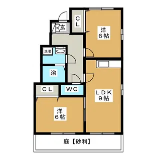 ヴィラ ノボノ B棟【1階】の間取り