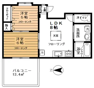 アーバンハイツU【4階】の間取り