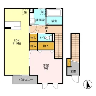 アマービレ マユミ【2階】の間取り