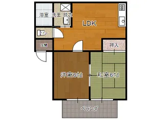 シティーハウス青木【2階】の間取り