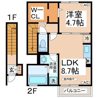 グローリー J【2階】の間取り