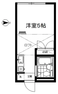 東京都大田区中央5【アパート】の間取り