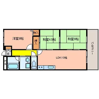 ハイグレード志紀【6階】の間取り