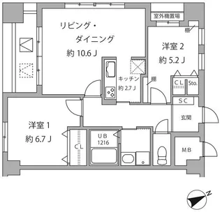 SunSpringTower【7階】の間取り