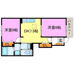 アガパンサスI・II【1階】の間取り