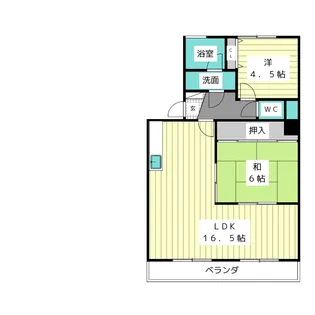 ベルシャトーまき【3階】の間取り