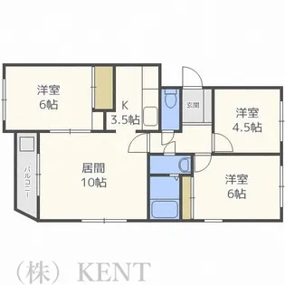 イーストマンション【2階】の間取り