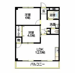シャトレ北川【1階】の間取り