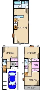 神奈川県横浜市港北区日吉4【一戸建】の間取り