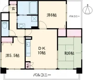 サンライズエモト【3階】の間取り