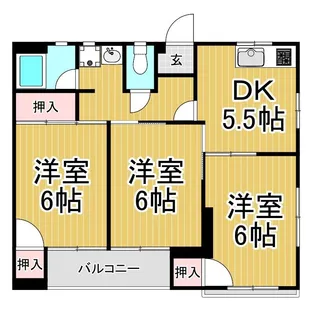 鹿児島県鹿児島市清水町【マンション】の間取り