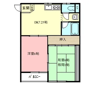 サンフラワーB【1階】の間取り