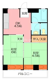中西ビル【3階】の間取り