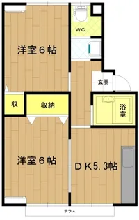 コーポ宮前【1階】の間取り