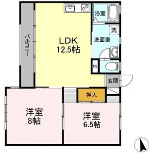 グランツチェリー【2階】の間取り