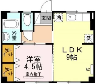 新浜マンション【3階】の間取り