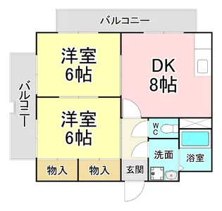 鼓舞姿館II【2階】の間取り