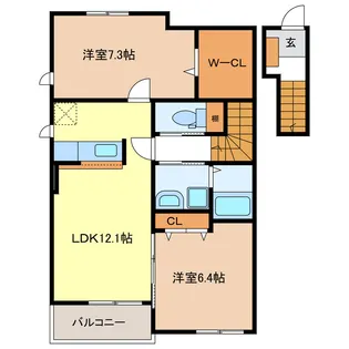 ファインコート B棟【2階】の間取り