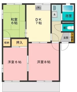 東京都東大和市芋窪4【アパート】の間取り