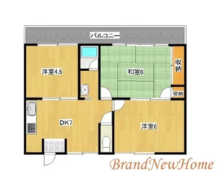 2LDKの間取り画像