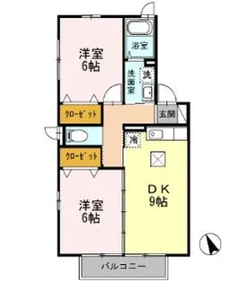 カーサ マカビ【2階】の間取り