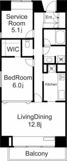 東京都中央区築地7【マンション】の間取り