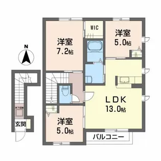 宮城県仙台市太白区郡山字穴田東【アパート】の間取り