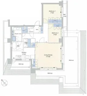 東京都港区赤坂6【マンション】の間取り