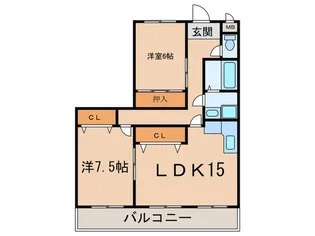 グローリアス松山【2階】の間取り