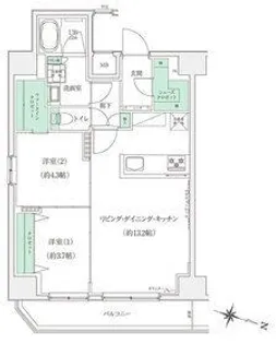 東京都板橋区本町【マンション】の間取り