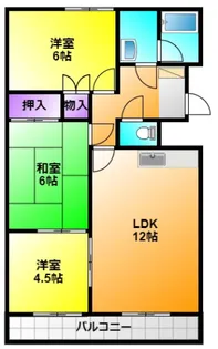 ハイツ四ツ池【3階】の間取り