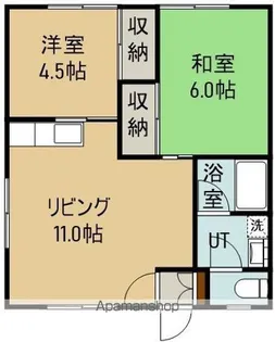 コーポほりうちI【2階】の間取り