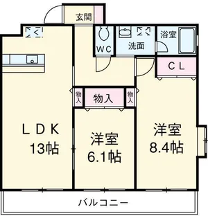 ロッソ ネロ【1階】の間取り