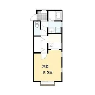 ABCフラッツA【1階】の間取り