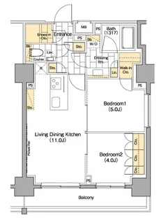 東京都台東区上野3【マンション】の間取り