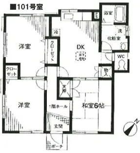 野城ハウス【1階】の間取り