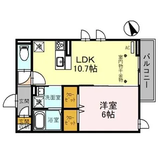 埼玉県越谷市蒲生南町【アパート】の間取り