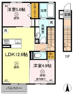 グラシア【2階】の間取り