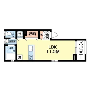 Marguerite南万代【2階】の間取り