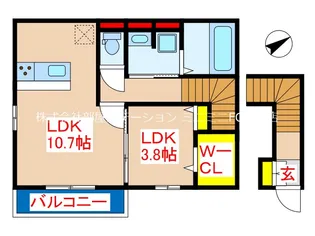 1LDKの間取り画像