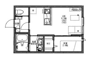 東京都東村山市萩山町4【アパート】の間取り