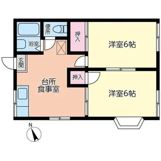 ファミーユ衣笠【1階】の間取り