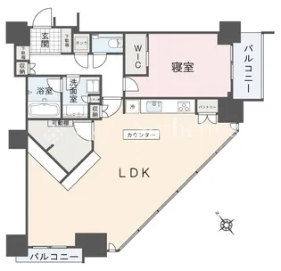 BEACON Tower Residence【35階】の間取り